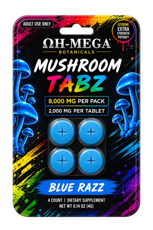 ΩH-MEGA Mushroom Tabz — Blue Razz